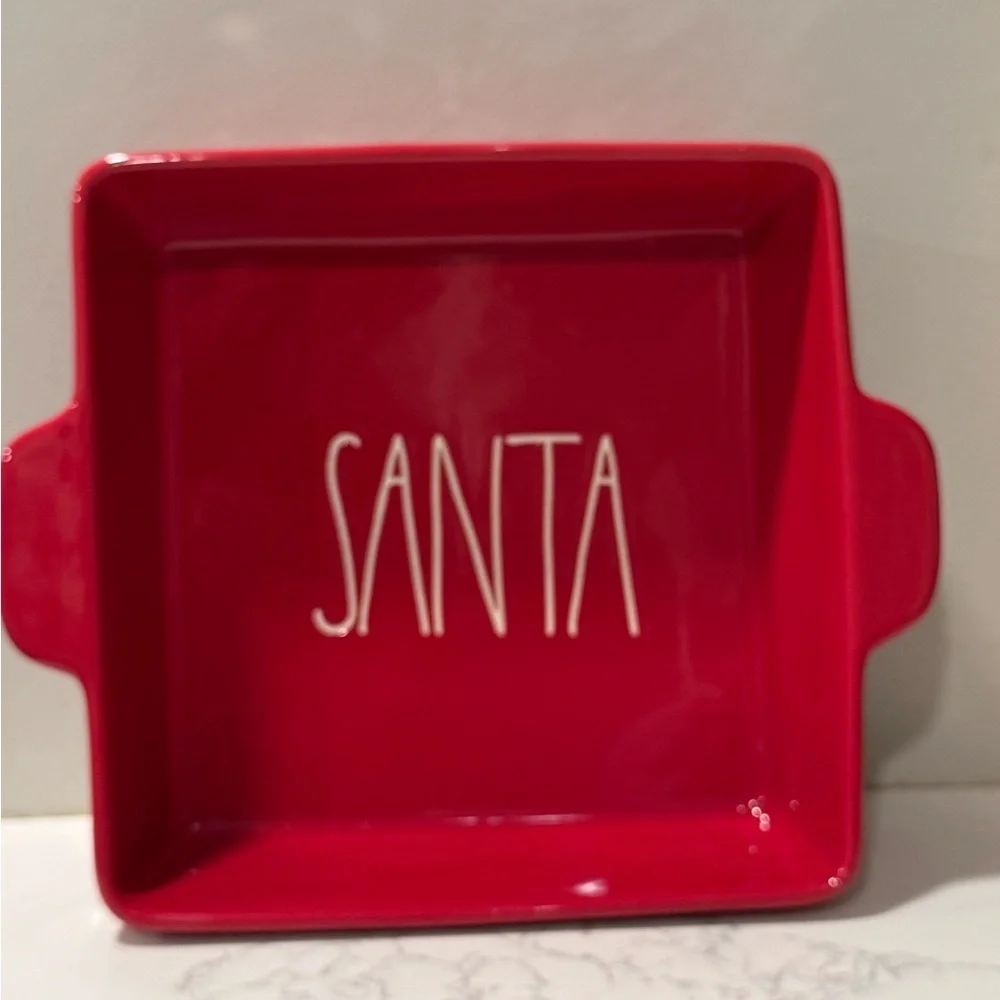 Rae Dunn - Red Santa Small Casserole Dish